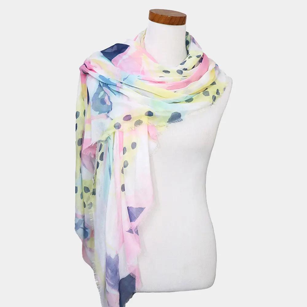 FANCY PRINT FALL SCARF