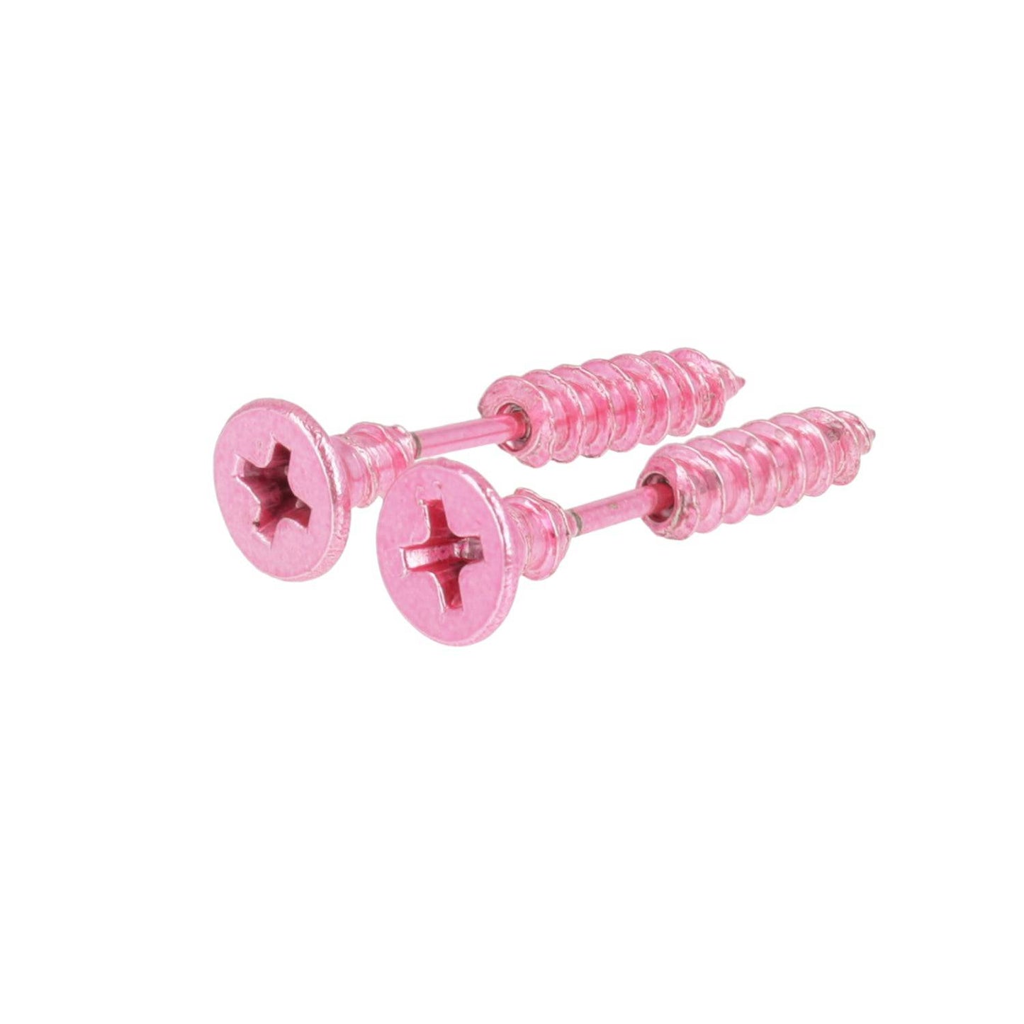 Pink Screw Earrings