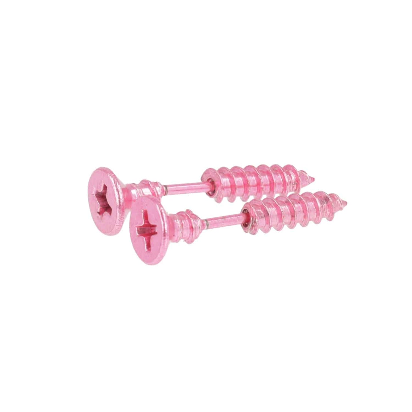 Pink Screw Earrings