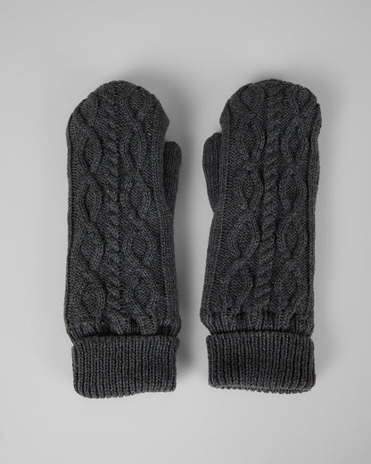 CABLE KNIT MITTENS