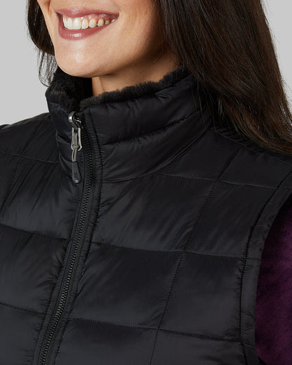 WOMEN'S REVERSIBLE LUXE FUR-LINED VEST
