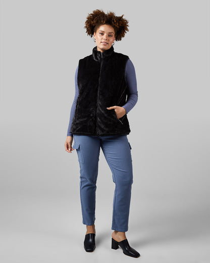 WOMEN'S REVERSIBLE LUXE FUR-LINED VEST