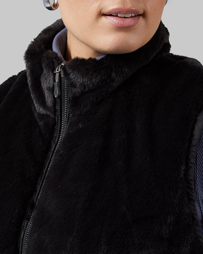 WOMEN'S REVERSIBLE LUXE FUR-LINED VEST