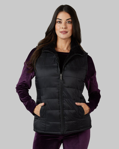 WOMEN'S REVERSIBLE LUXE FUR-LINED VEST