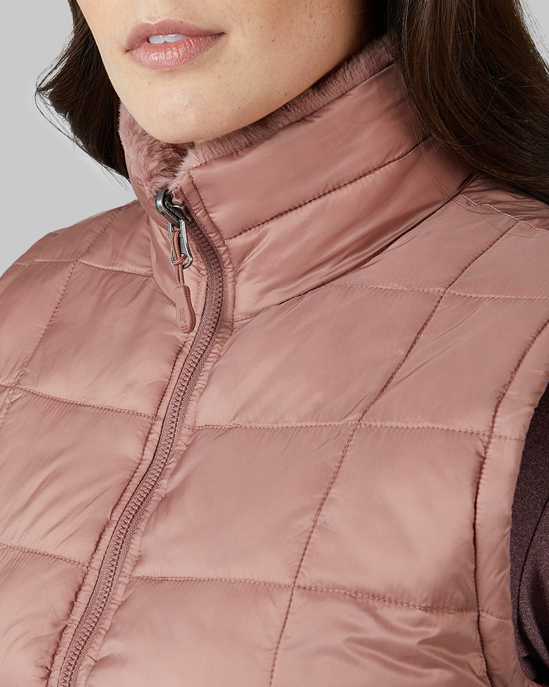WOMEN'S REVERSIBLE LUXE FUR-LINED VEST