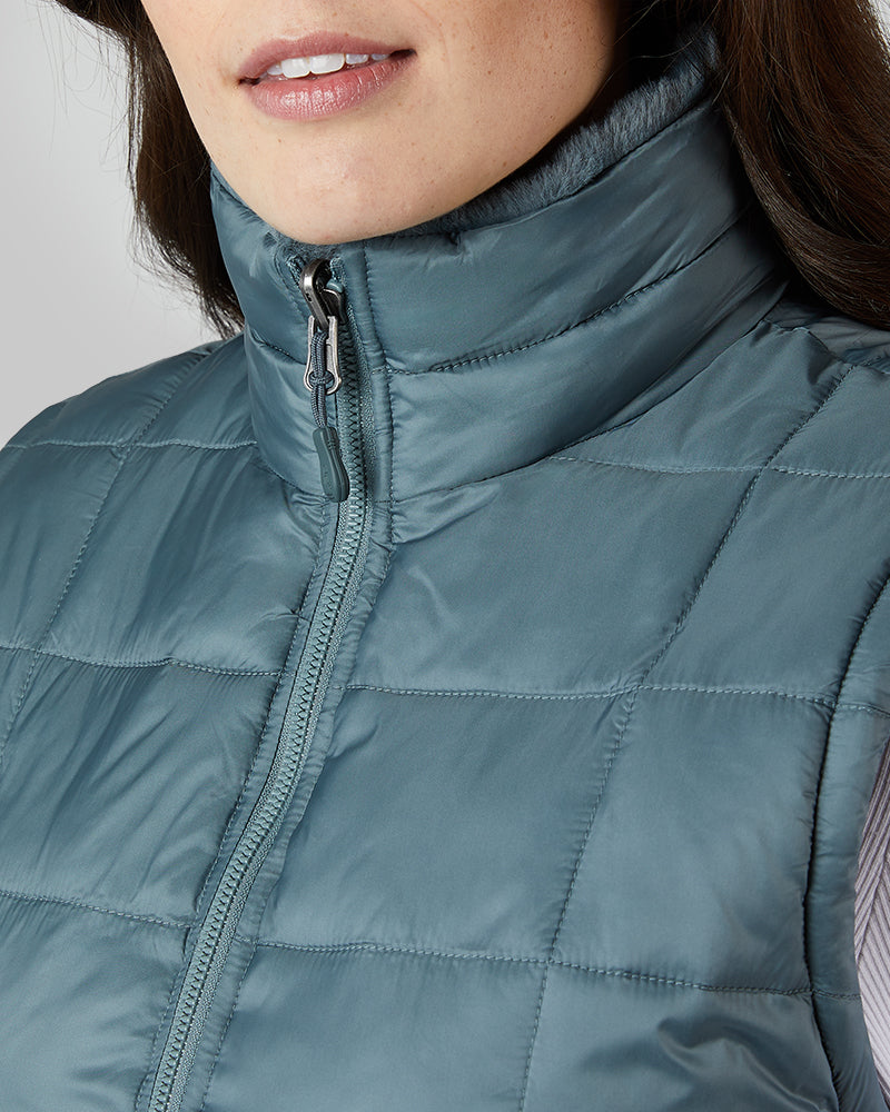 WOMEN'S REVERSIBLE LUXE FUR-LINED VEST