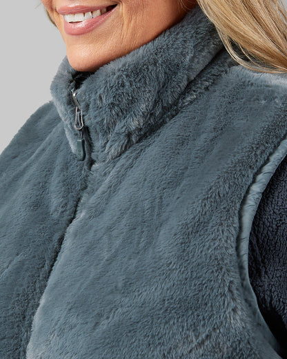 WOMEN'S REVERSIBLE LUXE FUR-LINED VEST