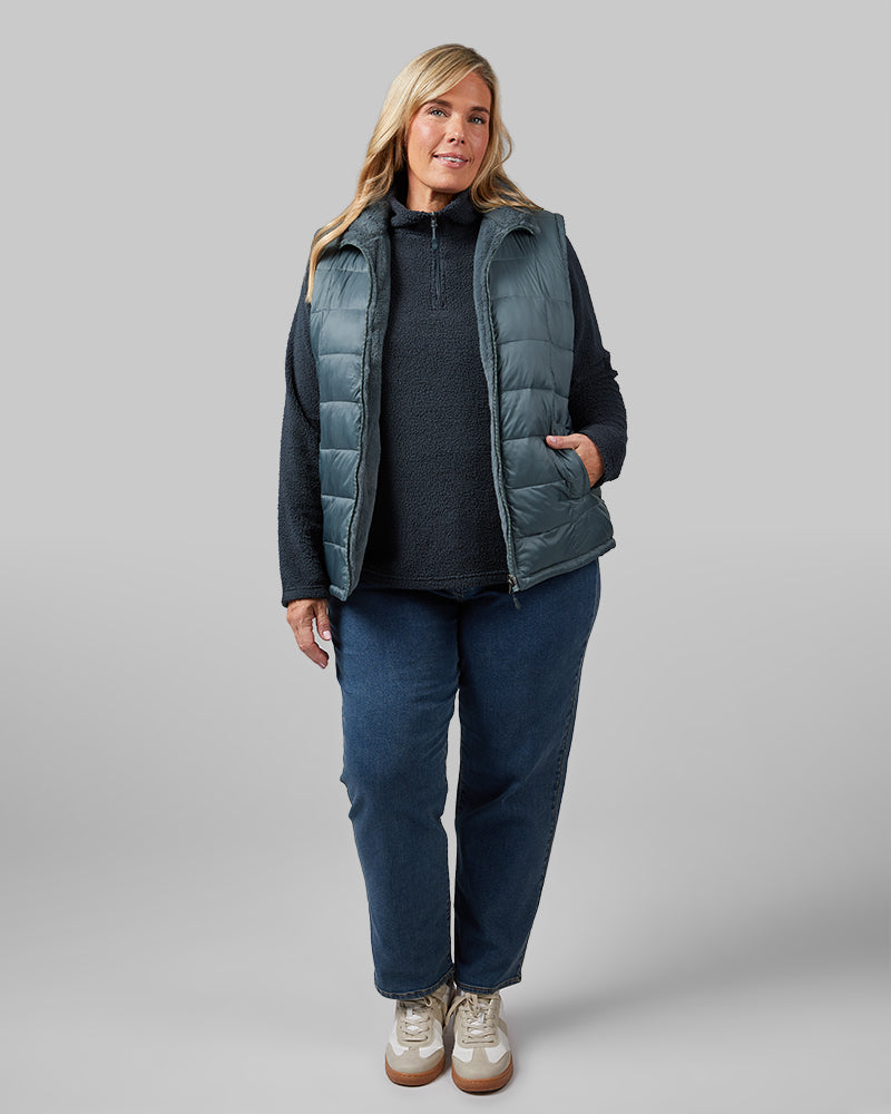 WOMEN'S REVERSIBLE LUXE FUR-LINED VEST