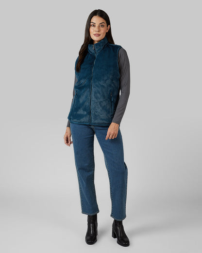 WOMEN'S REVERSIBLE LUXE FUR-LINED VEST