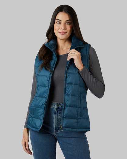 WOMEN'S REVERSIBLE LUXE FUR-LINED VEST