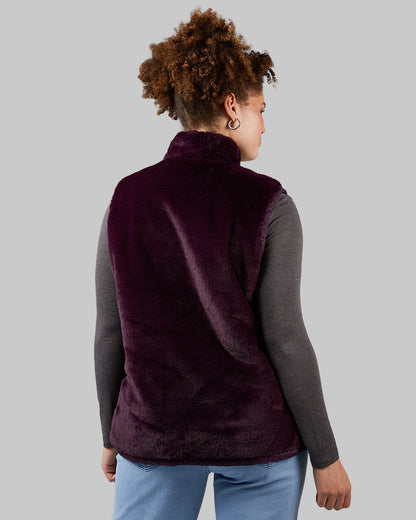 WOMEN'S REVERSIBLE LUXE FUR-LINED VEST