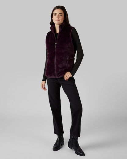 WOMEN'S REVERSIBLE LUXE FUR-LINED VEST
