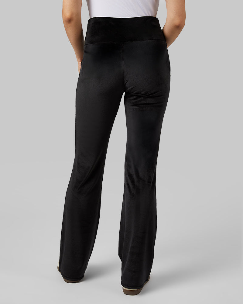 WOMEN'S HIGH-WAIST SOFT VELOUR FLARE PANT