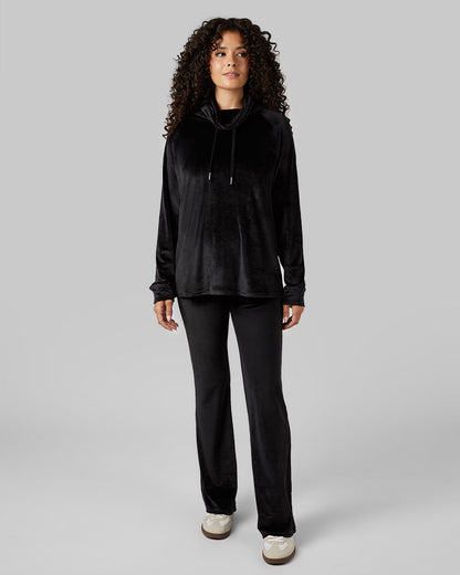 WOMEN'S HIGH-WAIST SOFT VELOUR FLARE PANT