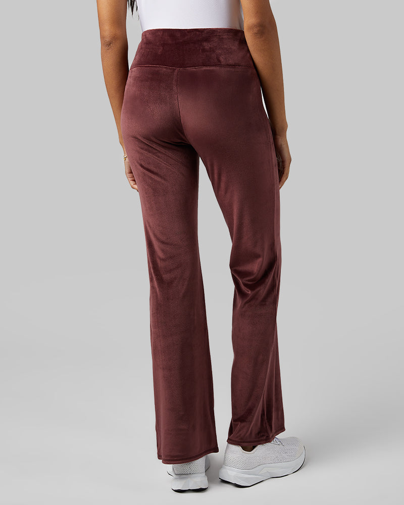 WOMEN'S HIGH-WAIST SOFT VELOUR FLARE PANT