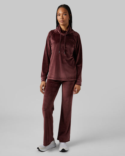 WOMEN'S HIGH-WAIST SOFT VELOUR FLARE PANT