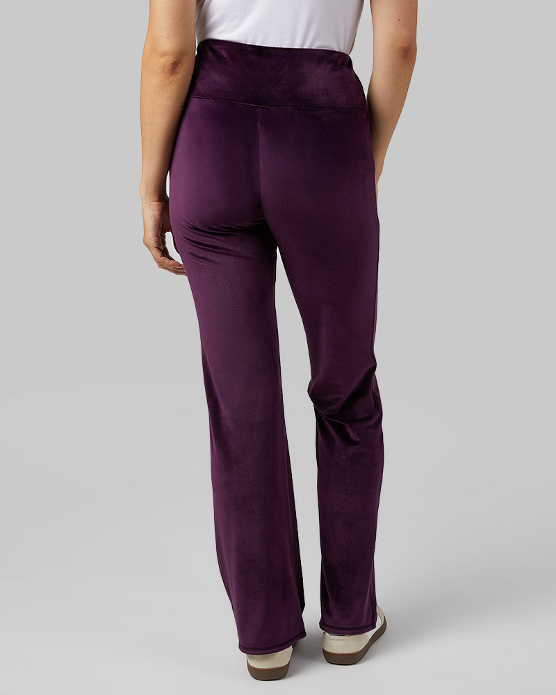 WOMEN'S HIGH-WAIST SOFT VELOUR FLARE PANT