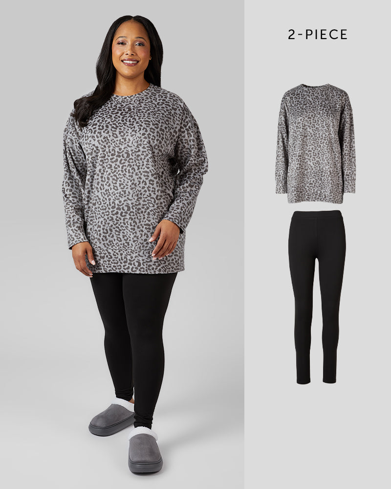 WOMEN'S 2PC FLEECE SLEEP SET