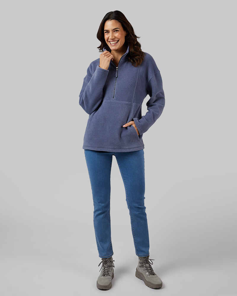 WOMEN'S COZY FLEECE 1/2 ZIP TOP