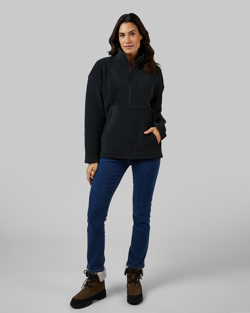 WOMEN'S COZY FLEECE 1/2 ZIP TOP