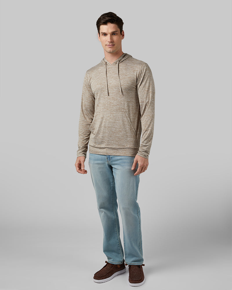 MEN'S COOL LONG SLEEVE HOODED T-SHIRT