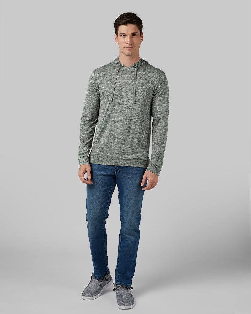 MEN'S COOL LONG SLEEVE HOODED T-SHIRT