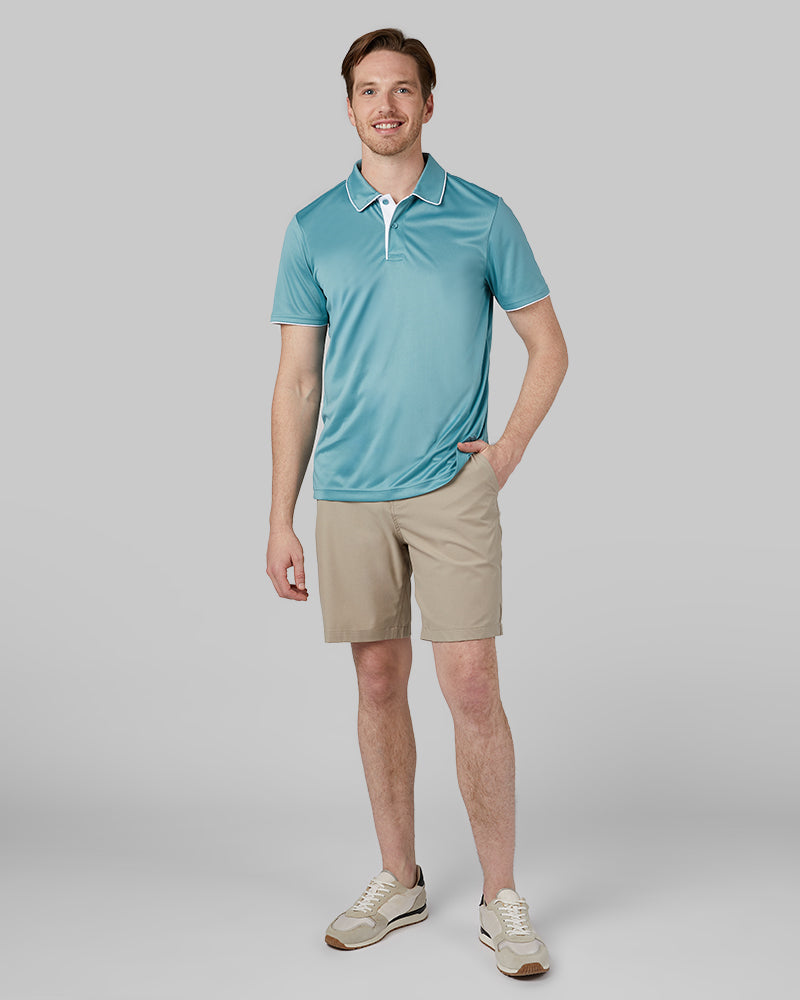 MEN'S STRETCH FLOW TIPPED POLO