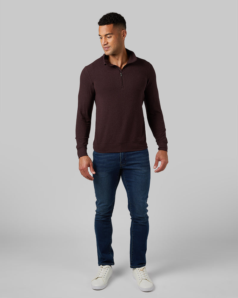 MEN'S SWEATER KNIT 1/4 ZIP TOP