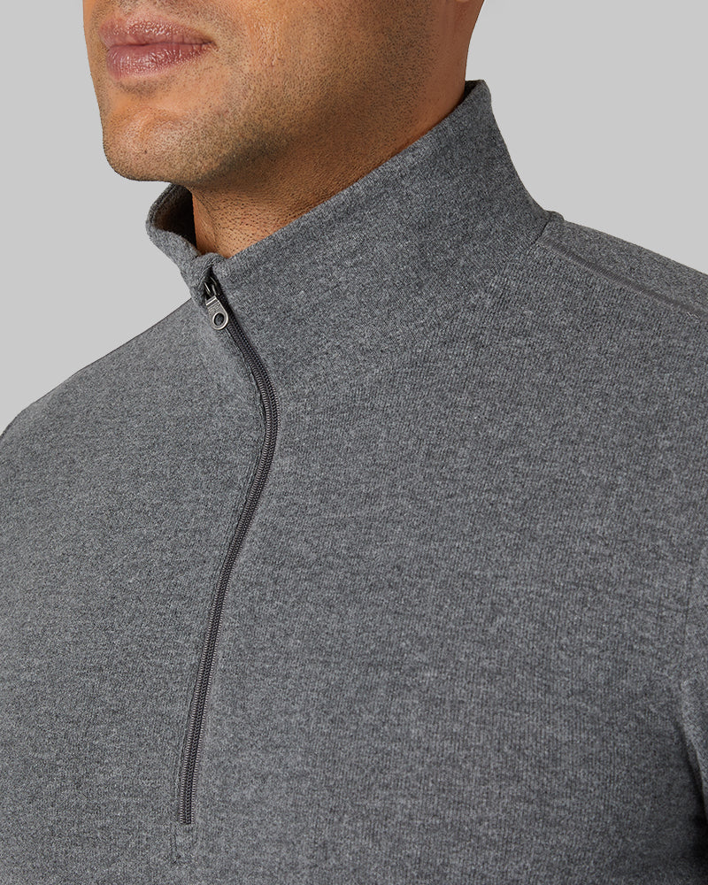 MEN'S SWEATER KNIT 1/4 ZIP TOP