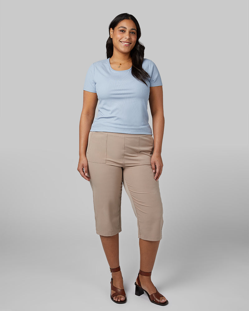 WOMEN'S STRETCH WOVEN CAPRI