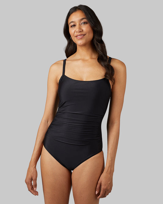 WOMEN'S SQUARE NECK ONE PIECE SWIMSUIT
