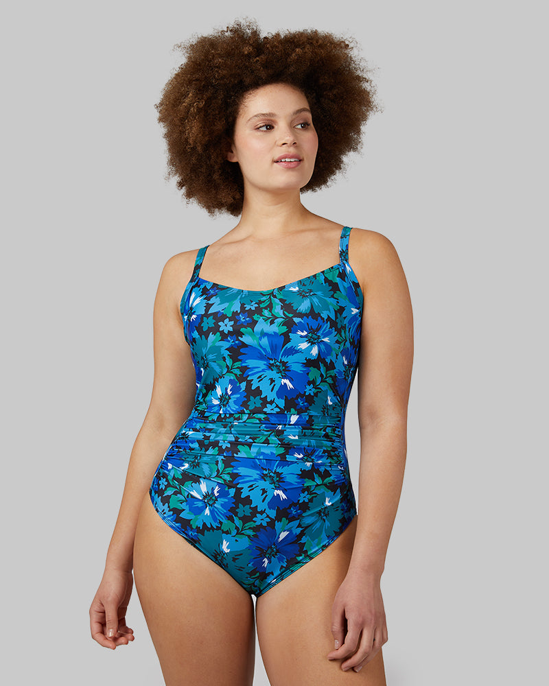 WOMEN'S SQUARE NECK ONE PIECE SWIMSUIT