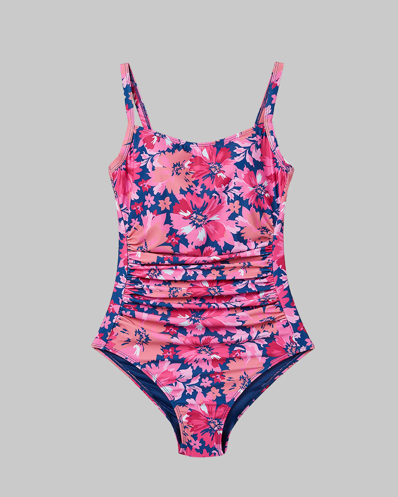 WOMEN'S SQUARE NECK ONE PIECE SWIMSUIT
