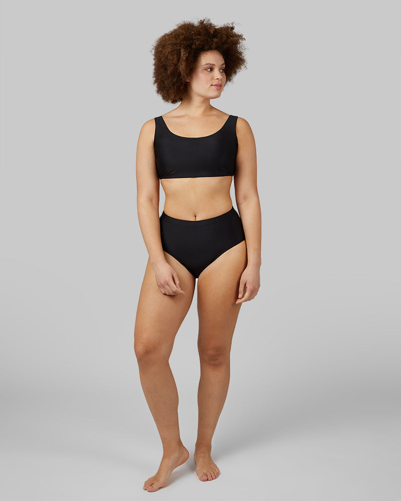 WOMEN'S HIGH-WAIST BIKINI SWIM BOTTOM
