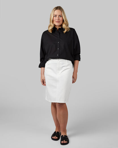WOMEN'S OVERSIZED COTTON LONG SLEEVE BUTTON-UP