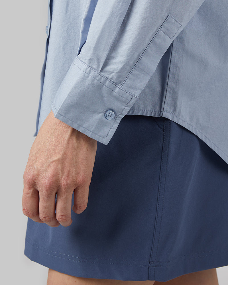 WOMEN'S OVERSIZED COTTON LONG SLEEVE BUTTON-UP