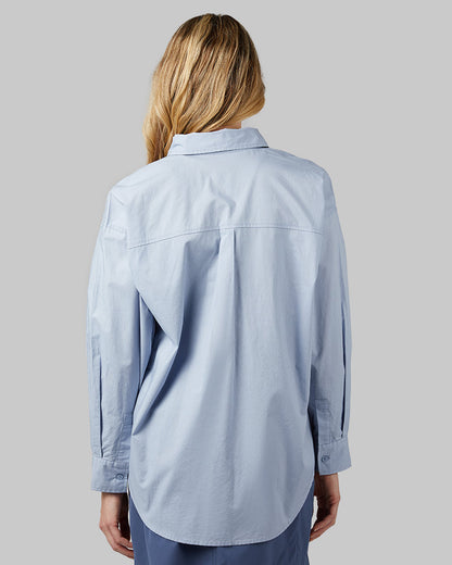 WOMEN'S OVERSIZED COTTON LONG SLEEVE BUTTON-UP