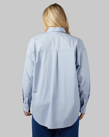 WOMEN'S OVERSIZED COTTON LONG SLEEVE BUTTON-UP