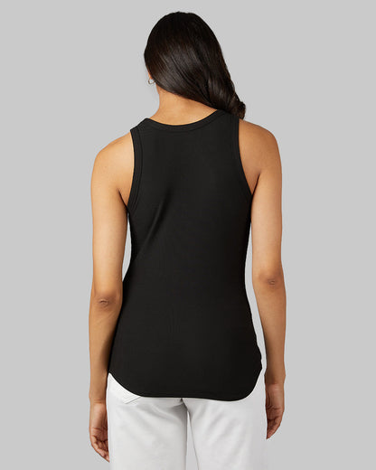 WOMEN'S SOFT RIB HIGH NECK TANK