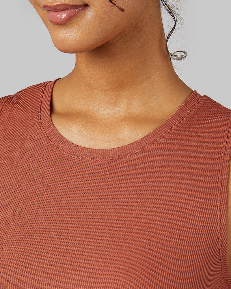 WOMEN'S SOFT RIB TANK SWING DRESS