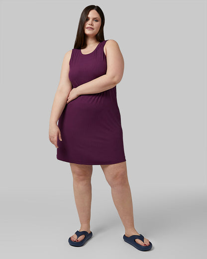WOMEN'S SOFT RIB TANK SWING DRESS