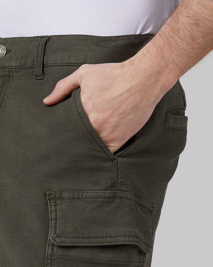MEN'S STRETCH COMFORT "SWEATPANT" CARGO SHORT