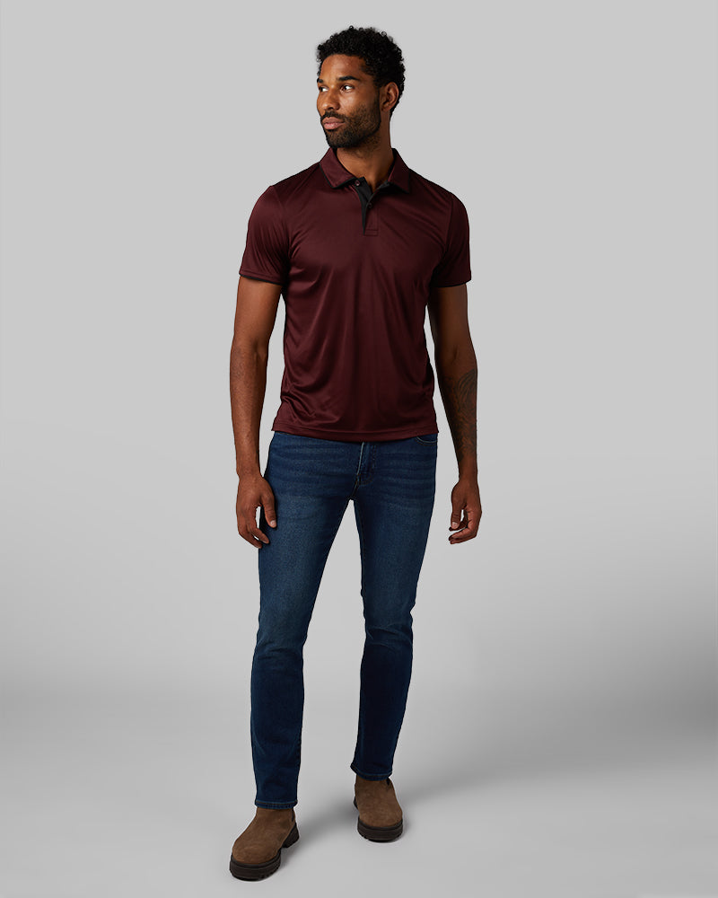 MEN'S STRETCH FLOW TIPPED POLO