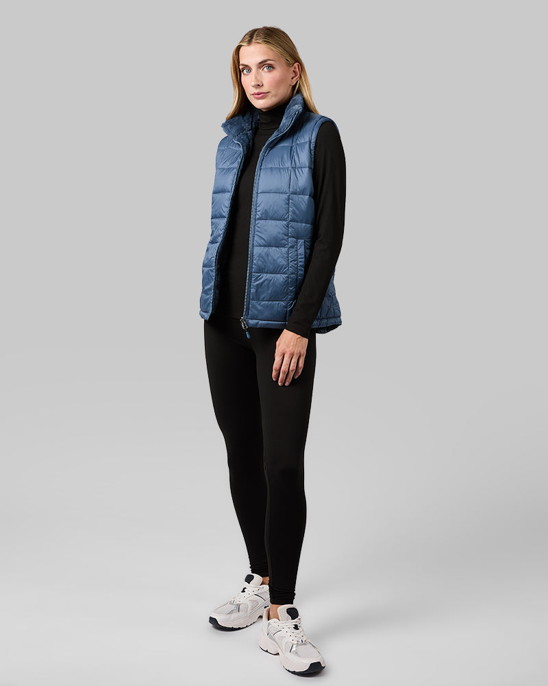 WOMEN'S REVERSIBLE LUXE FUR-LINED VEST