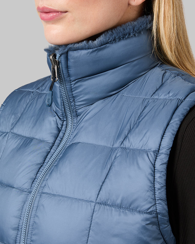 WOMEN'S REVERSIBLE LUXE FUR-LINED VEST