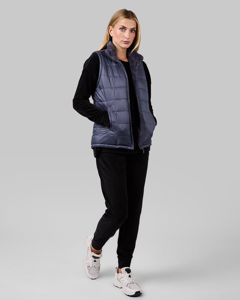 WOMEN'S REVERSIBLE LUXE FUR-LINED VEST