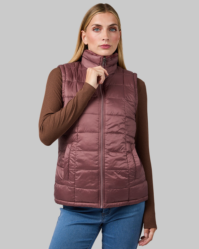 WOMEN'S REVERSIBLE LUXE FUR-LINED VEST
