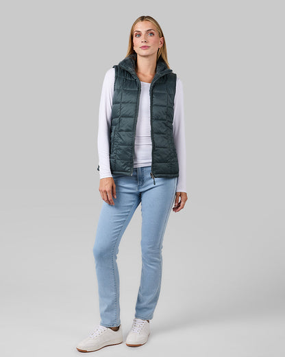 WOMEN'S REVERSIBLE LUXE FUR-LINED VEST