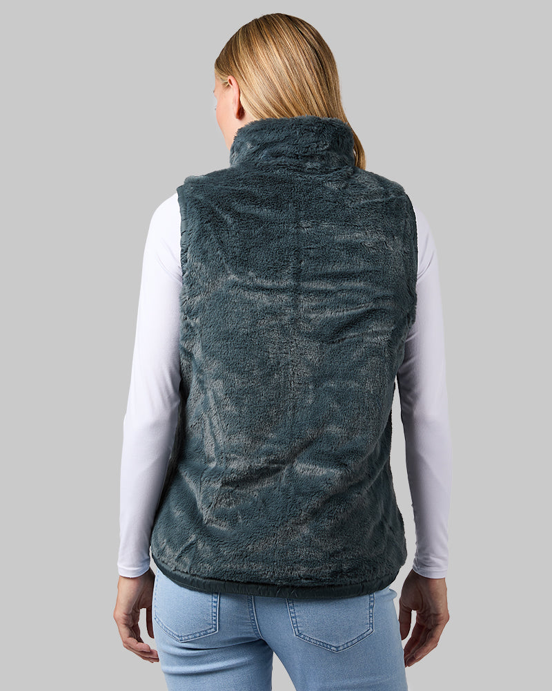 WOMEN'S REVERSIBLE LUXE FUR-LINED VEST