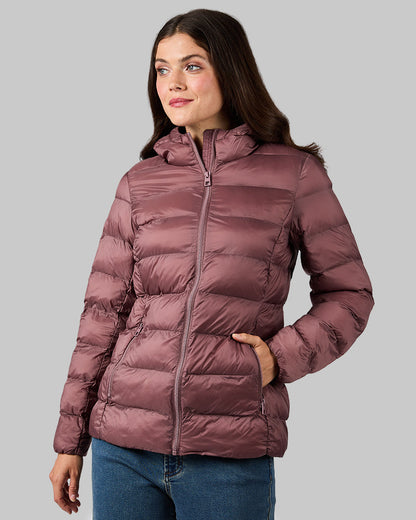 WOMEN'S LIGHTWEIGHT PACKABLE HOODED JACKET